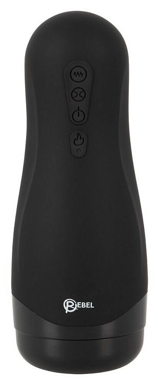 Черный вибромастурбатор с подогревом Masturbator with 3 Functions