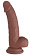 Коричневый вибратор-реалистик Novice - 16,5 см.