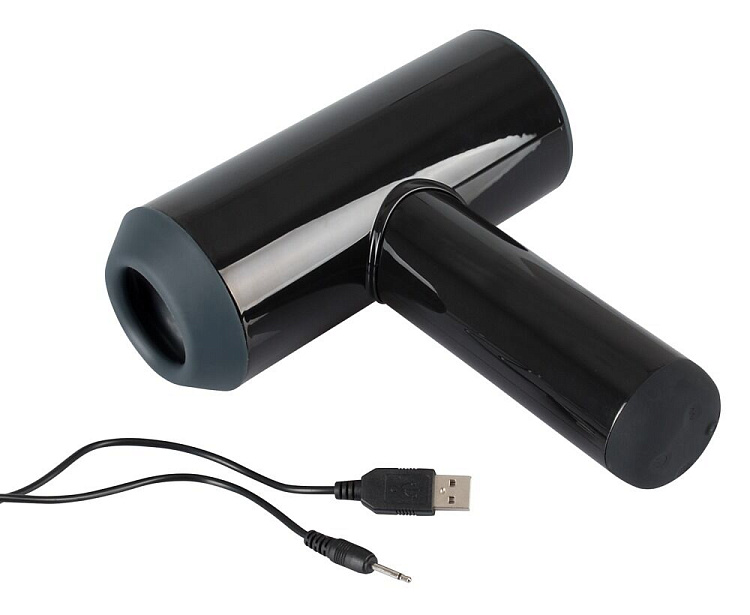 Черный мастурбатор с удобной ручкой Masturbator with 2 Functions