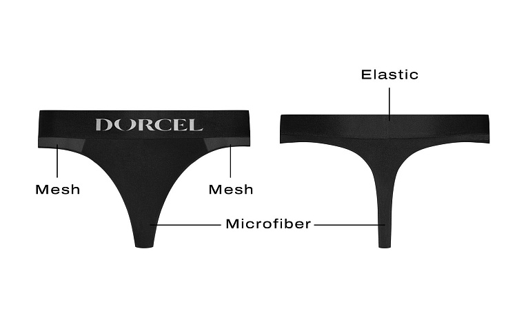 Черные трусики для ношения клиторального стимулятора Panty Lover - size M