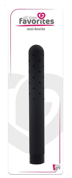 Черная насадка для анального душа ANAL DOUCHE - 15 см.