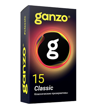 Классические презервативы с обильной смазкой Ganzo Classic - 15 шт.