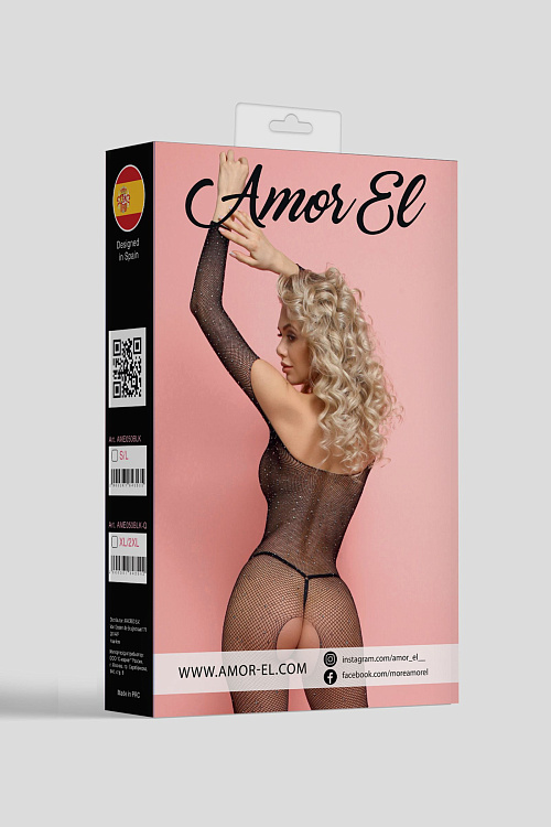 Боди-комбинезон с рукавами 3/4 и открытым доступом Esponela