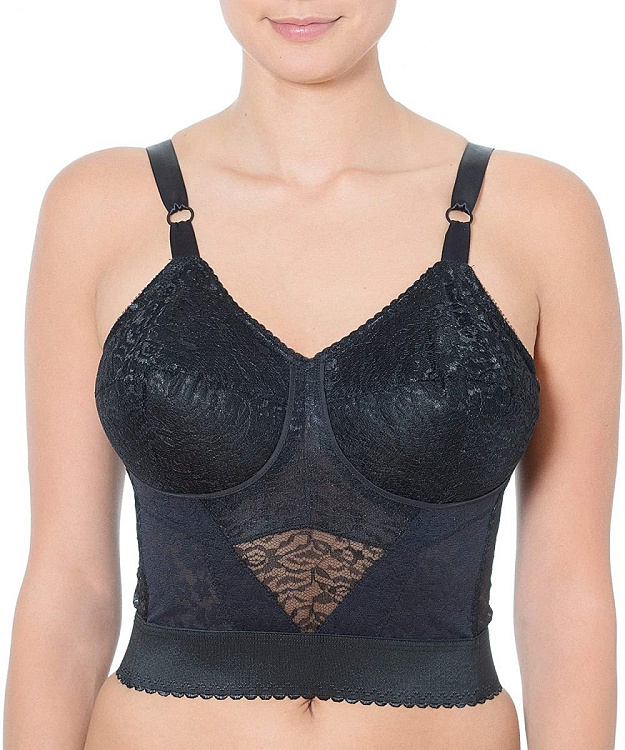 Удлиненная корсетная полуграция–бюстье из кружевной ткани