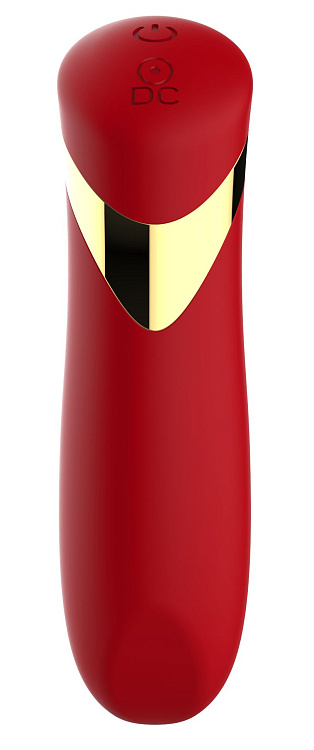 Красный силиконовый мини-вибратор - 13,7 см.