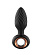 Черная анальная пробка с вибрацией, вращением и пультом ДУ