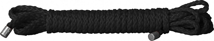 Черная веревка для бандажа Kinbaku - 10 м.