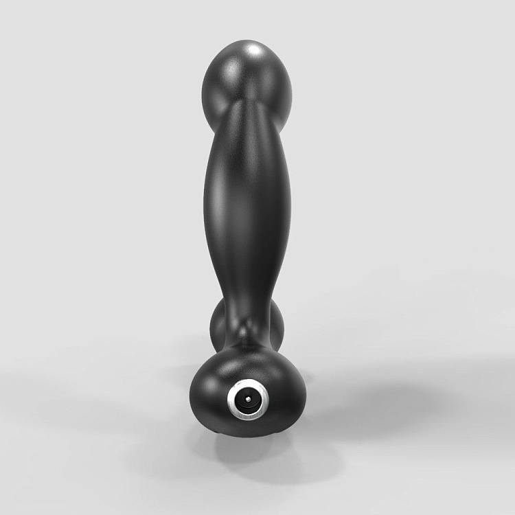 Черный вибромассажер простаты и промежности Prostate Pro с пультом ДУ