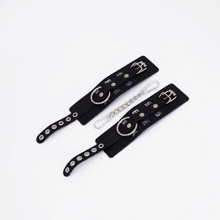 Черные кожаные наручники Sex