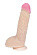 Реалистичный фаллоимитатор с розовой головкой - 21 см.
