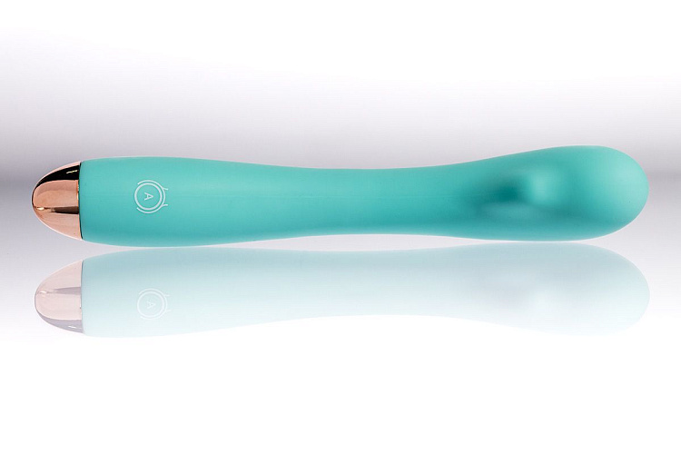 Мятный G-стимулятор с вибрацией и подогревом Uno H - 22 см.