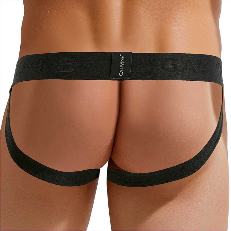 Сексуальные мужские трусы-джоки с леопардовой вставкой по центру