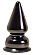 Чёрный анальный плаг MAGNUM 1 - 10 см.