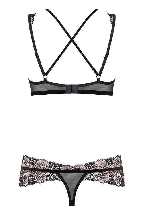 Изысканный комплект белья с цветочным кружевом