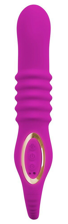 Лиловый вибратор 3 Function Vibrator с функцией фрикций и постукиванием