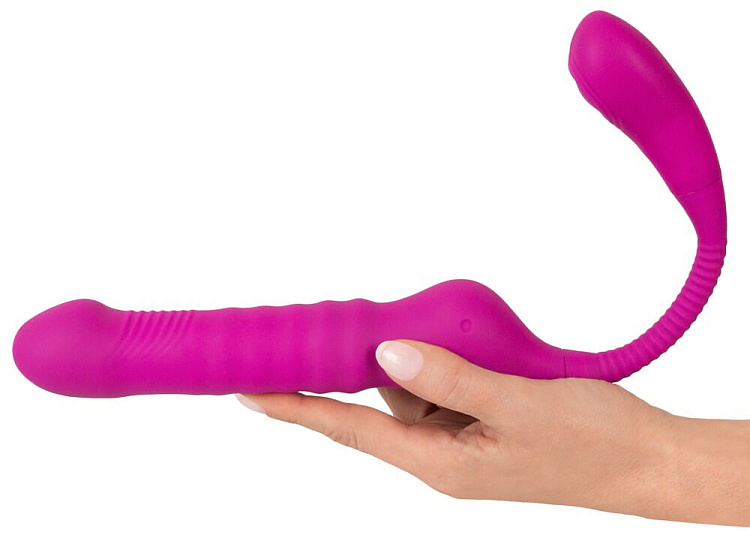 Лиловый вибратор 3 Function Vibrator с функцией фрикций и постукиванием