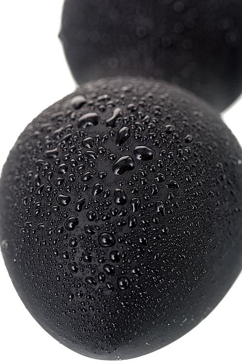 Черная анальная цепочка A-toys с вибрацией - 34 см.