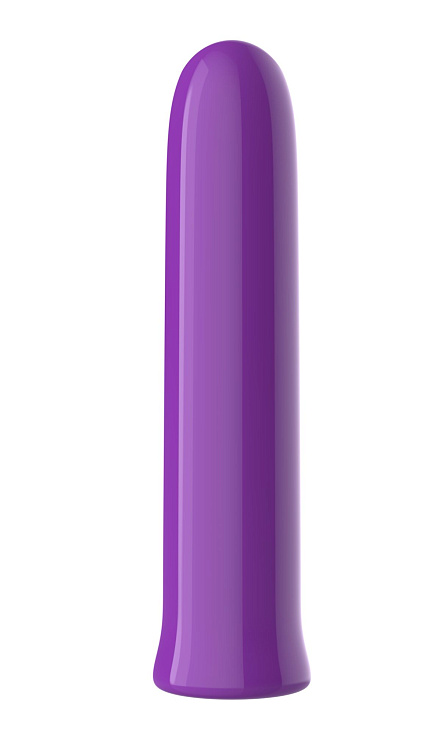 Фиолетовый перезаряжаемый мини-вибратор - 13,7 см.