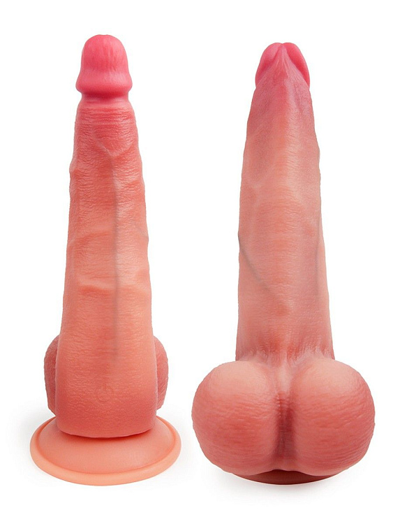 Телесный вибратор-реалистик на присоске - 30 см.