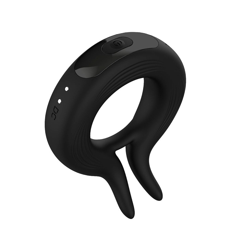 Черное эрекционное кольцо Marry Me Rechargeable Vibrating Cockring