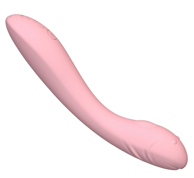Розовый вибратор для точки G - 20,5 см.