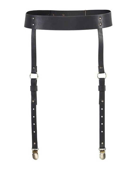 Черный пояс с пажами Bijoux Indiscrets Garter Belt
