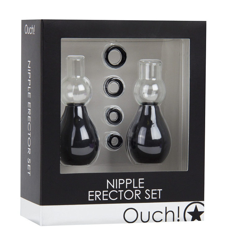 Чёрный набор для стимуляции груди