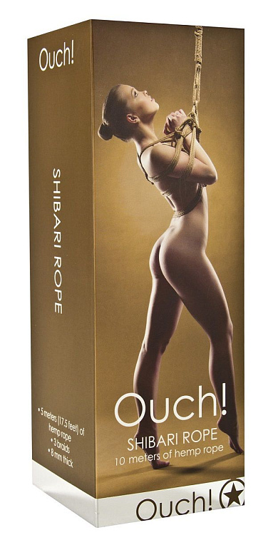 Пеньковая верёвка для бондажа Shibari Rope - 10 м.