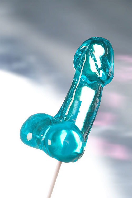 Набор из 2 мини-леденцов в форме члена со вкусом блю кюрасао