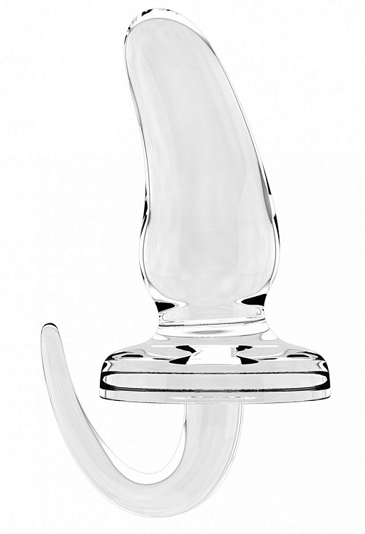 Прозрачная анальная пробка с изгибом SONO №15