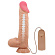 Телесный вибратор с подвижной кожей - 24 см.