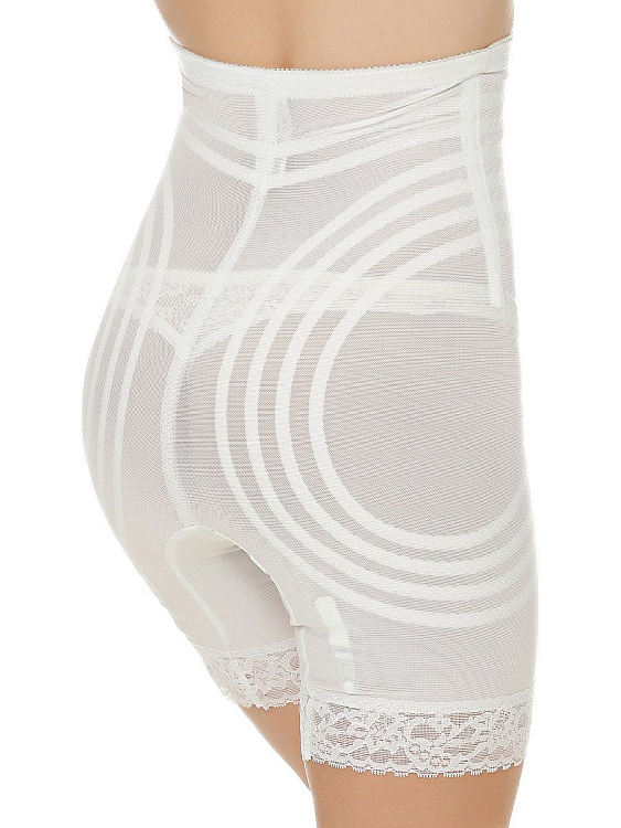 Корсетные панталоны с завышенной талией и кружевной вставкой на животе