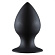 Чёрная анальная пробка Thick Anal Plug Medium - 9,5 см.