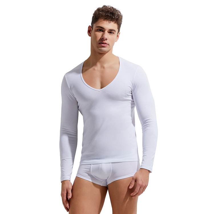 Мужской лонгслив с глубоким вырезом Gauvine