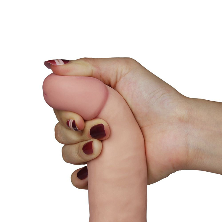 Вибратор-реалистик с выносным пультом The Ultra Soft Dude - 18 см.