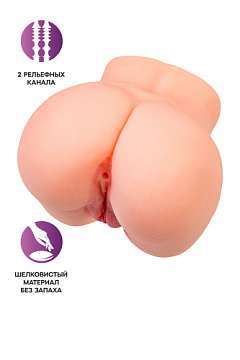 Реалистичный мастурбатор в форме попки с двумя любовными входами