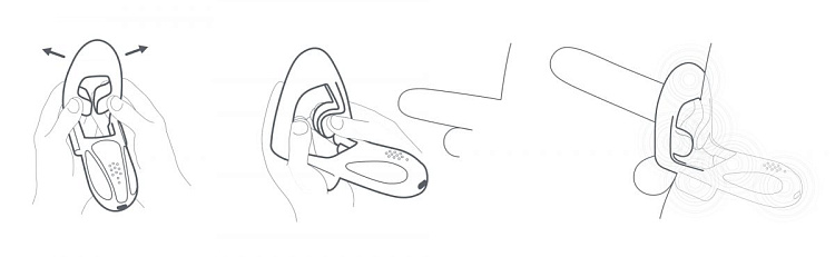 Черное технологичное эрекционное кольцо MysteryVibe Tenuto